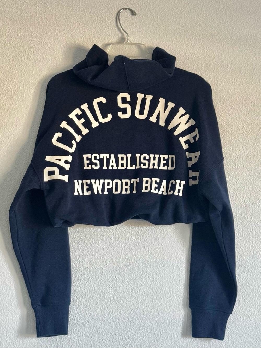 Pacsun Pacific Sunwear Bubble Cropped Hoodie | Navy